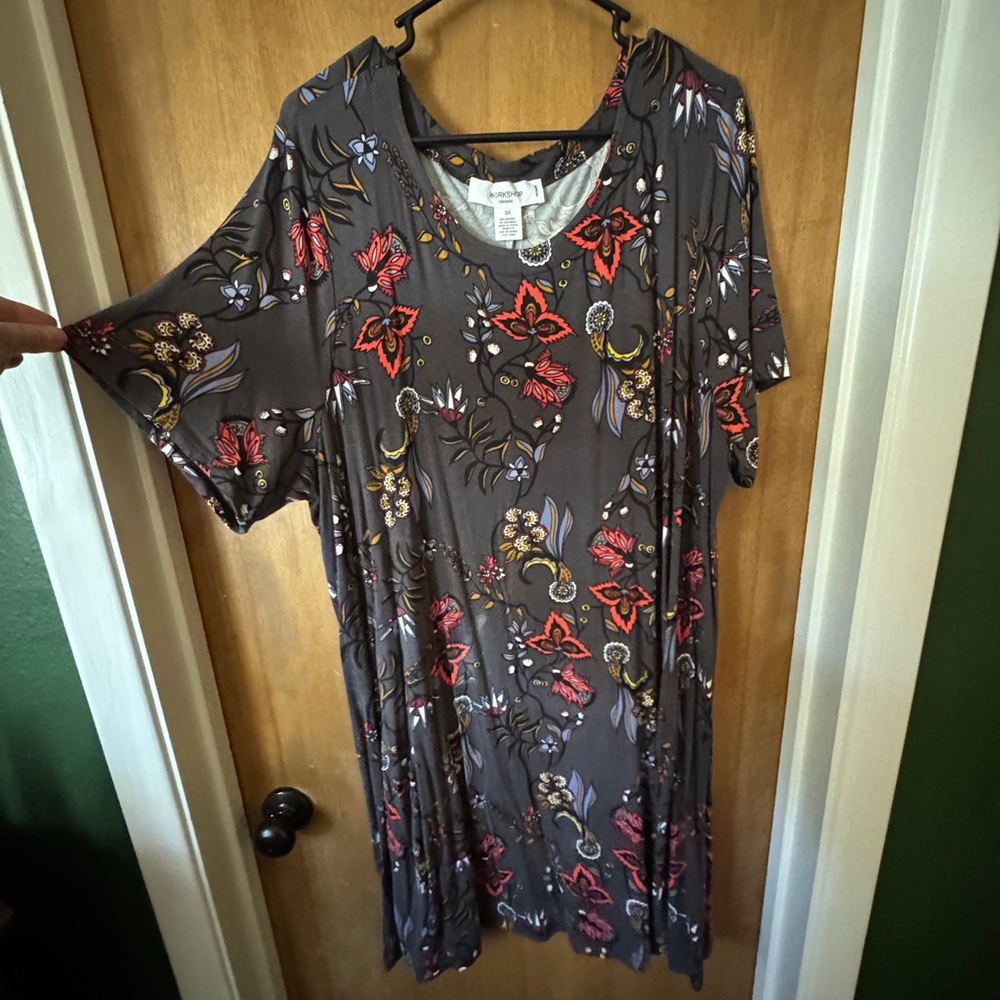 Floral Gray Women's Dress
